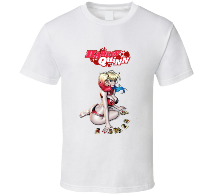 Harley Quinn Dc Playing Cards T Shirt