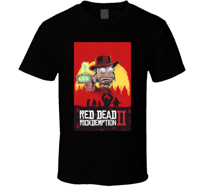 Red Dead Rickdemption Rick Morty Parody T Shirt