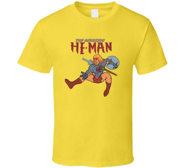 The Amazing He Man Spiderman Crossover Parody Meme T Shirt