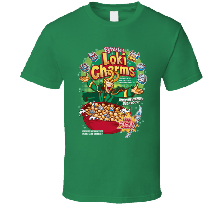 Loki Lucky Charms Cereal Marvel Parody Gift T Shirt