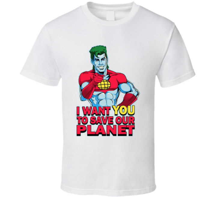 Uncle Planet I Want You Save Our Planet Captain Sam Parody T Shirt