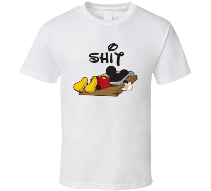 Shit Mickey Mouse Trap Parody Meme T Shirt