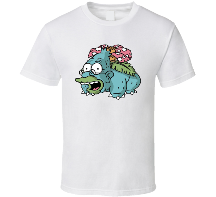 Abe Grampa Simpson Venasaur Pokemon Parody Meme T Shirt