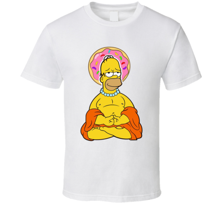 Buddha Simpsons Homer Donut Parody T Shirt