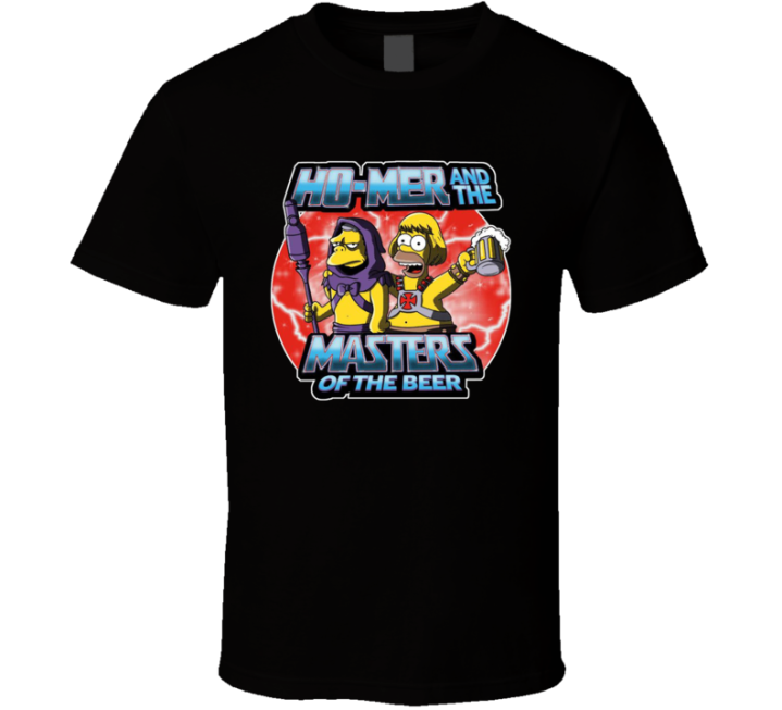 Homer Simpson Masters Of Beer He-man Parody Meme T Shirt