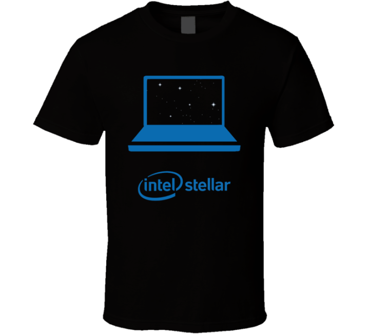 Intel Stellar Interstellar Movie Parody T Shirt