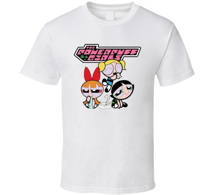 The Power Puff Girls Weed Parody T Shirt