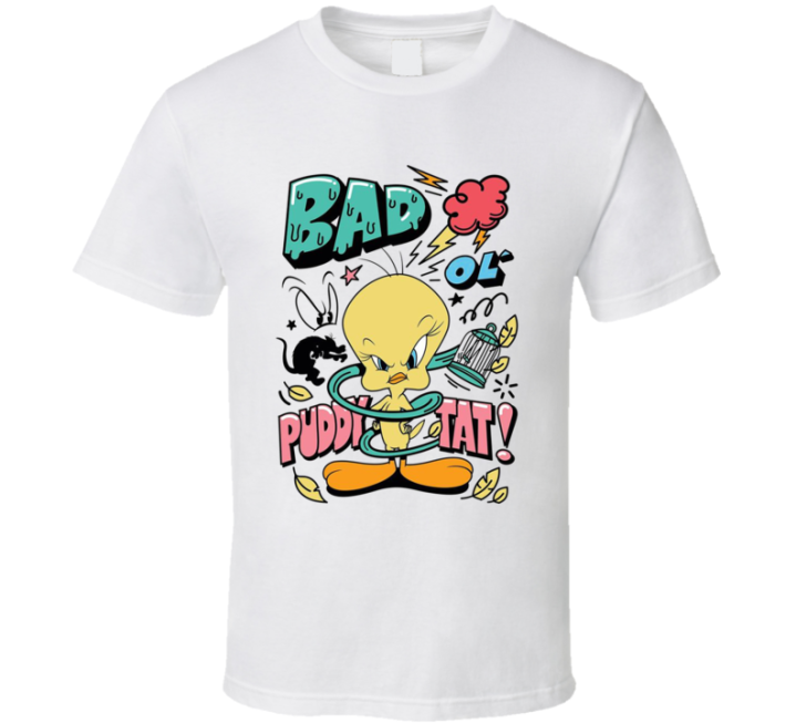 Bad Puddy Tat Tweety Tom Jerry T Shirt