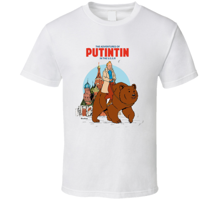 The Adventures Of Putintin Ussr Tintin Parody Meme T Shirt