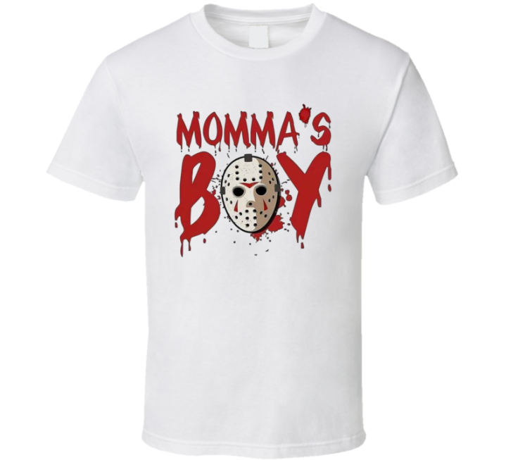 Mommas Boy Jason Friday 13 Parody T Shirt