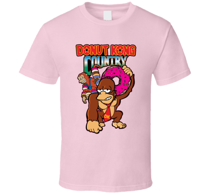 Donut Kong Country Donkey Kong Simpsons Parody T Shirt