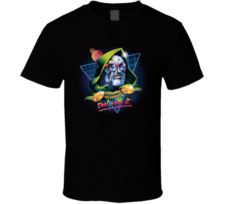 Dr Doom Deal With It 80s Retro Parody T Shirt