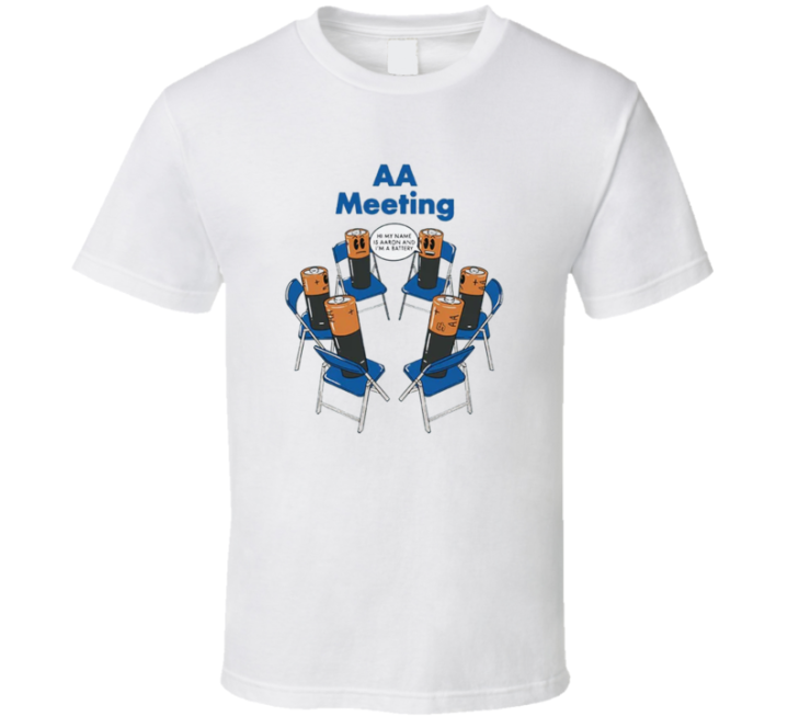 Aa Meeting Funny Battery Parody Meme T Shirt