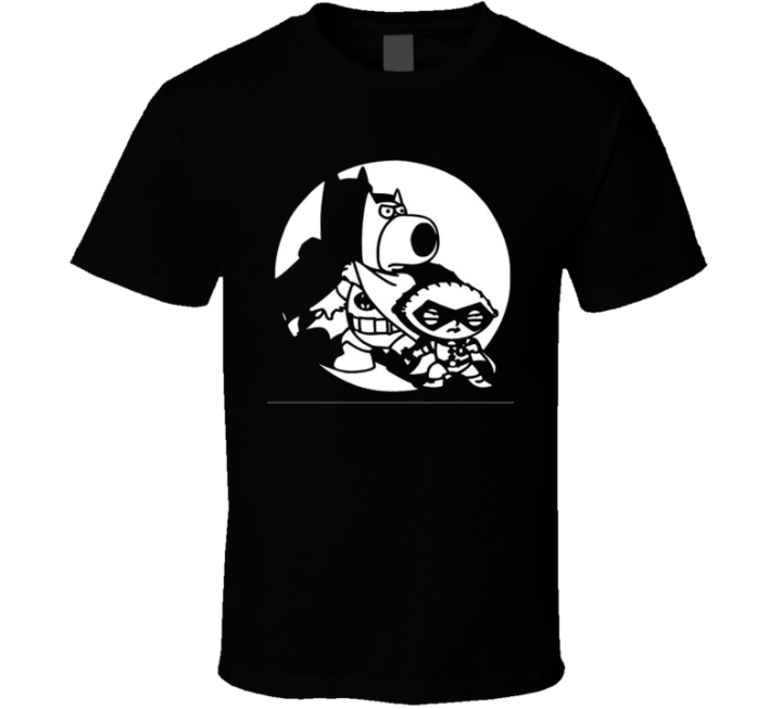 Brian Stewie Batman Robin Family Guy Batman Parody T Shirt