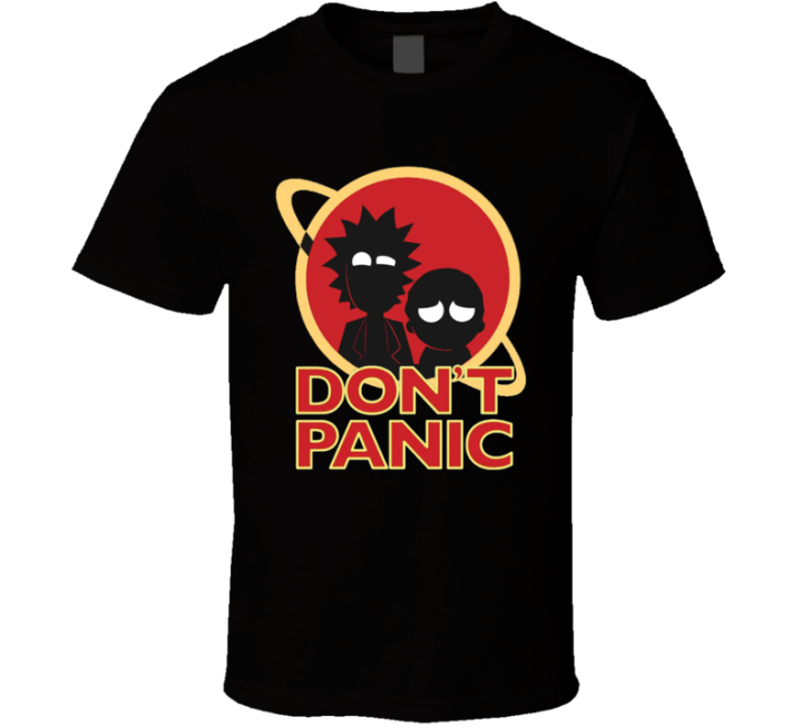 Rick Morty Don't Panic Parody T Shirt