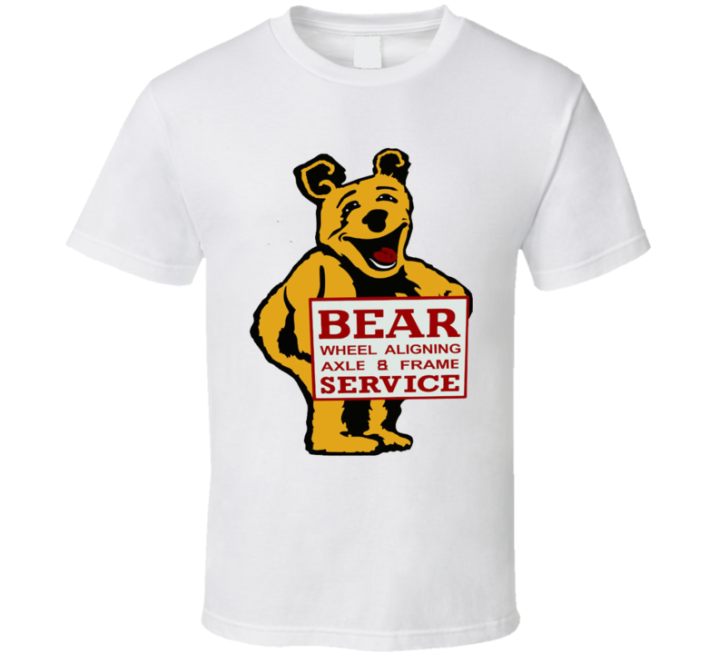 Bear Wheel Alignign Axle Frame Service Retro Vintage T Shirt