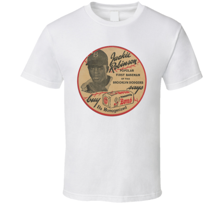 Jackie Robinson Buy Homogenized Bong Bread Vintage Retro T Shirt