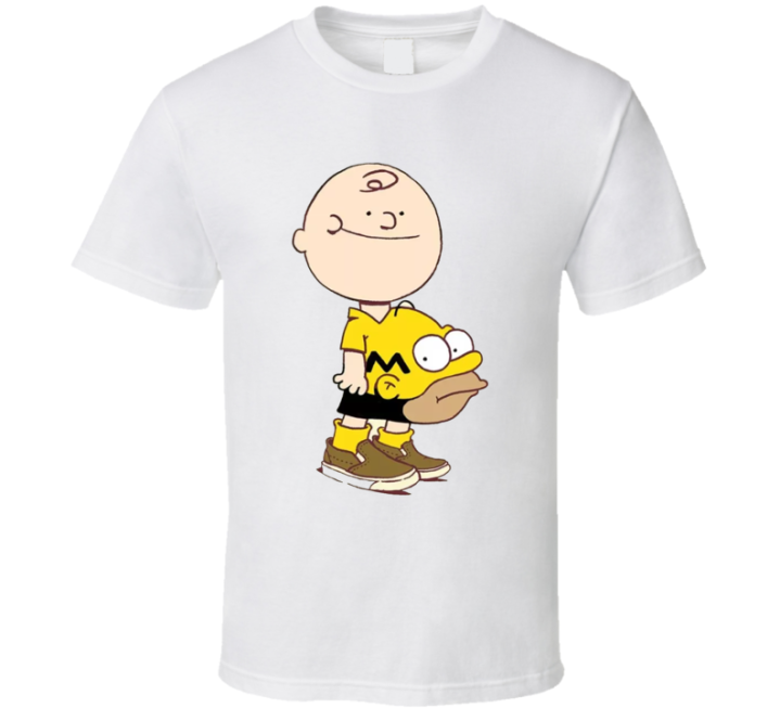 Peanuts Homer Simpson Cursed Meme T Shirt