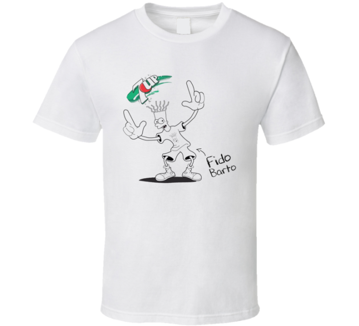 Fido Barto Simpsons Seven Up 7 Up Parody T Shirt