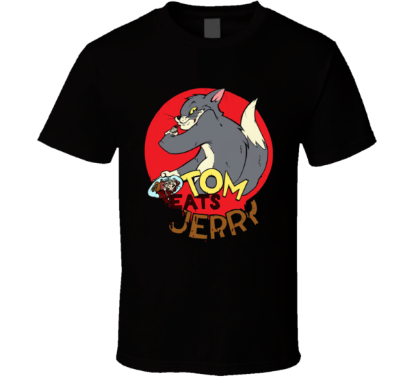 Tom Eats Jerry Tom & Jerry Parody T Shirt