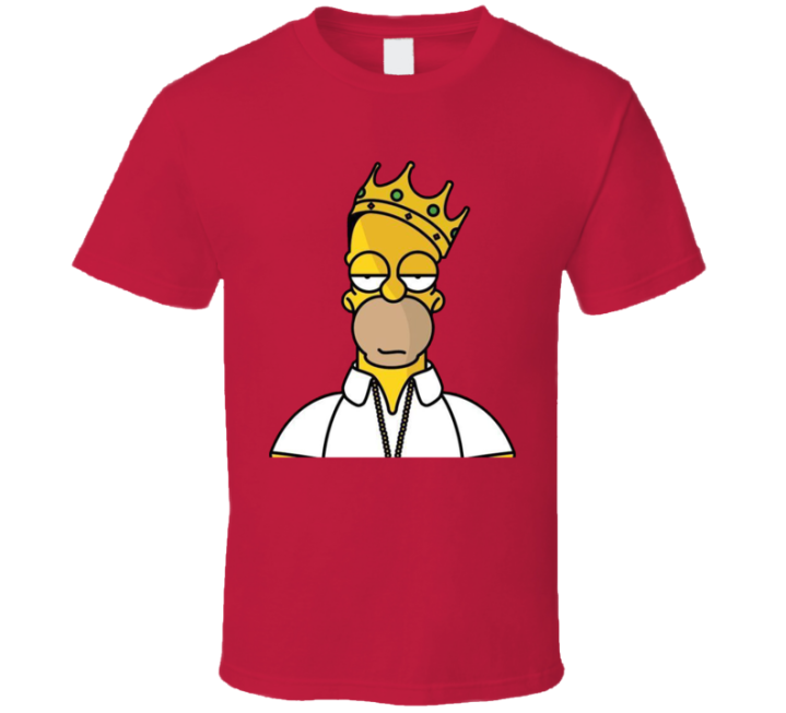 Homer Simpsosn Biggie King Nyc Parody T Shirt