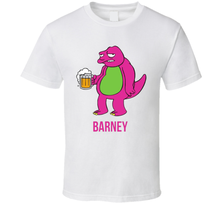 Barney Simpsons Parody Meme Beer T Shirt