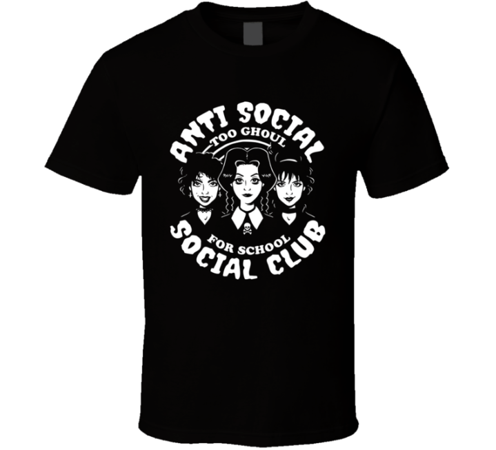 Anti Social Too Ghoul For School Social Club Wednesday T Shirt