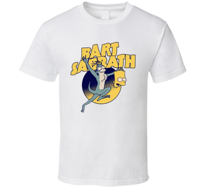 Bart Dabbath Black Simpsons Parody T Shirt