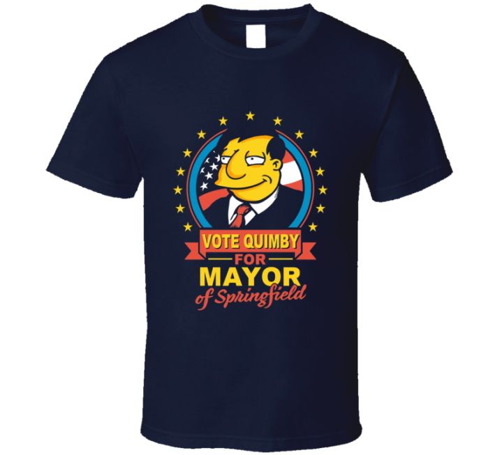 Vote Quimby Simpsons Springfield Mayor T Shirt