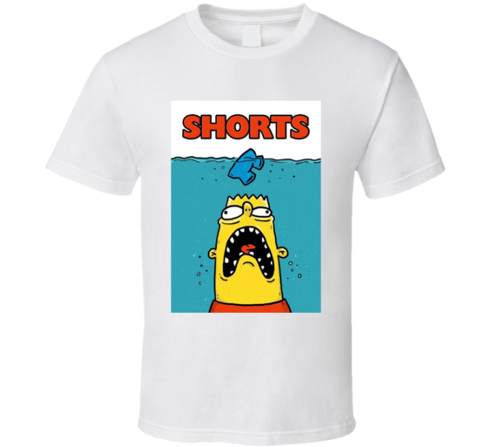 Shorts Simpsons Jaws Parody Meme T Shirt