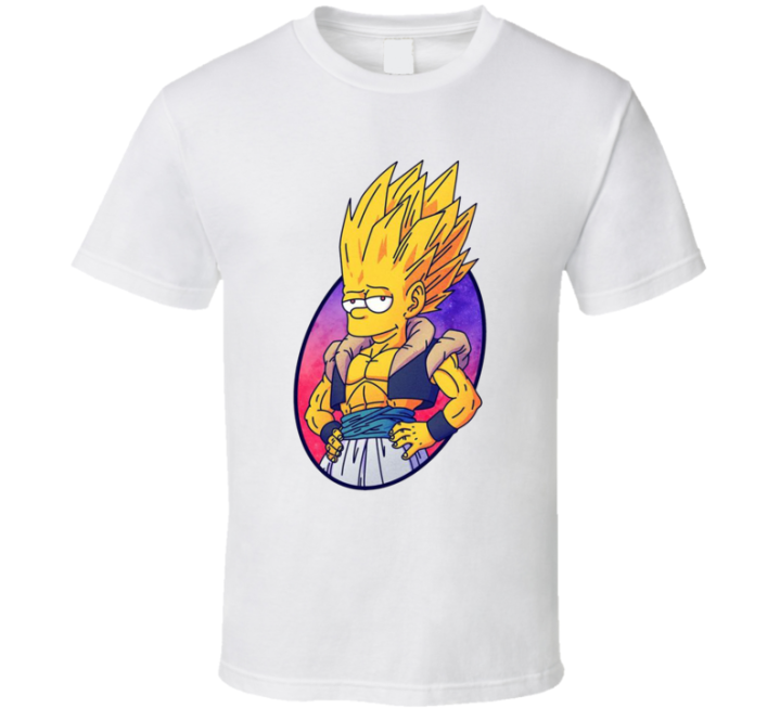 Bart Simpson Gotenks Dragon Ball Parody Cursed Meme T Shirt