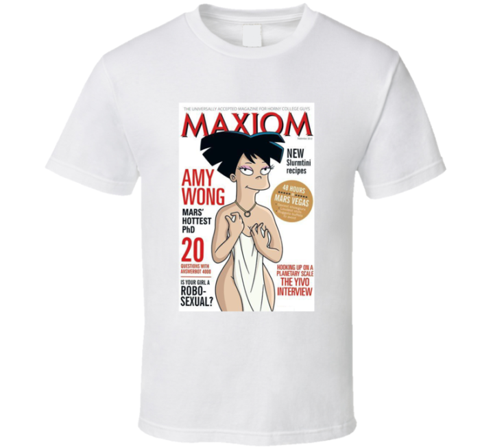 Maxiom Magazine Amy Wong Futurama Parody T Shirt