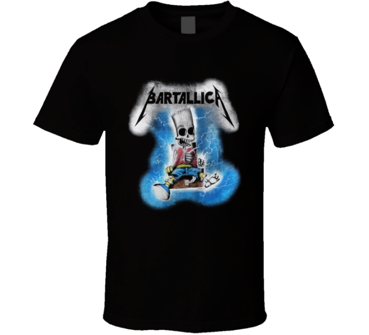 Bartallica Mettalica Simpsons Parody Band T Shirt