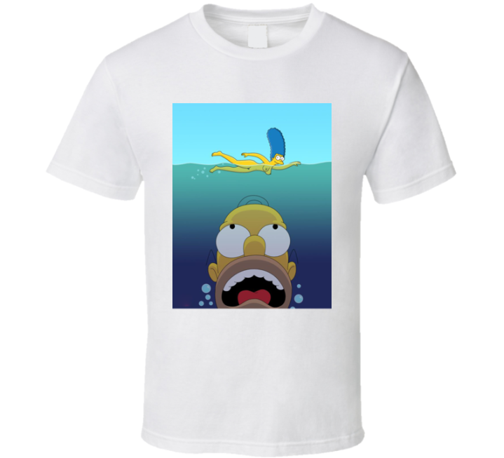 Jaws Simpsons Movie Parody T Shirt