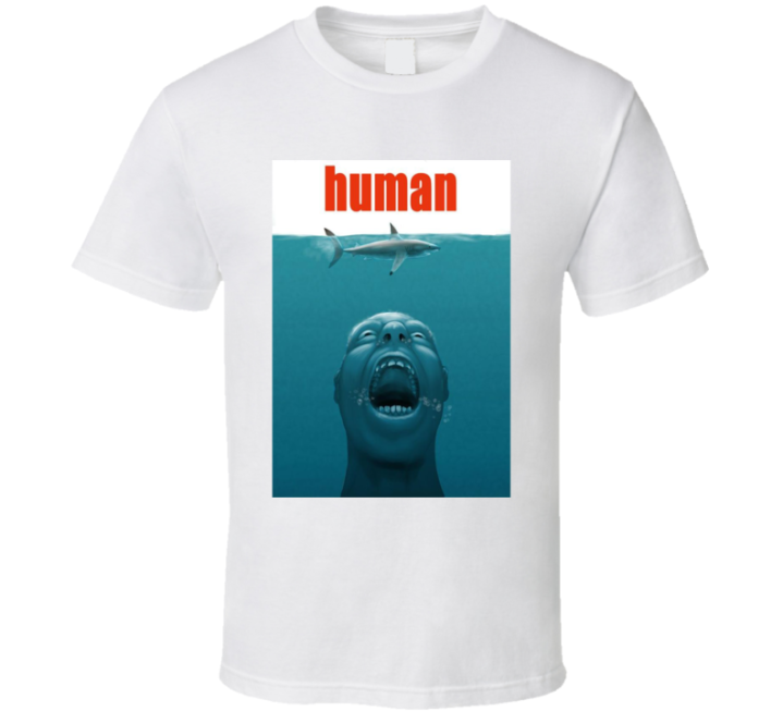 Human Jaws Movie Parody T Shirt