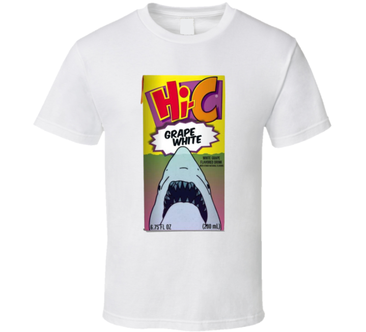 Hi C Grape White Jaws Parody T Shirt