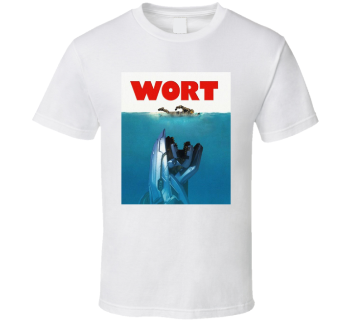 Halo Wort Wort Jaws Movie Parody T Shirt