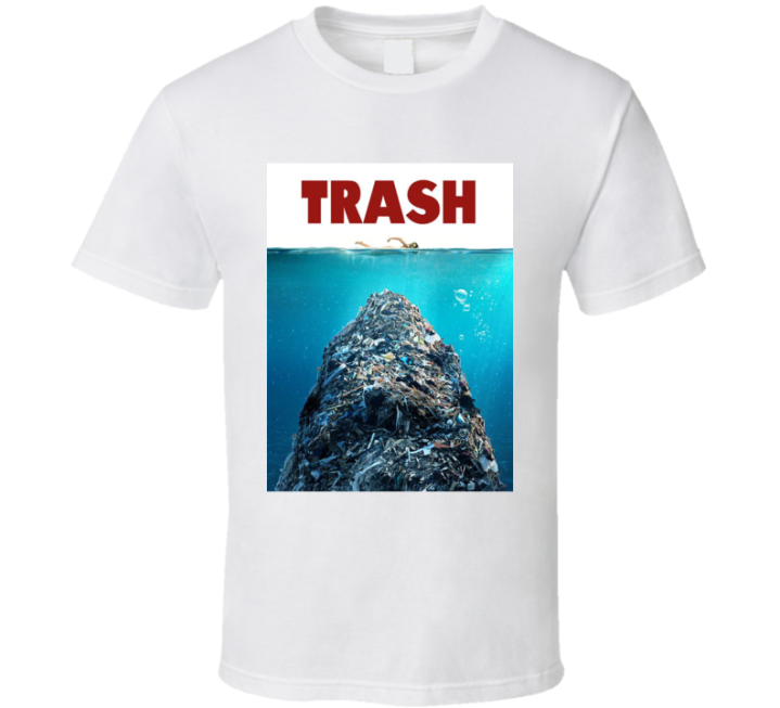 Shark Trash Recycling Jaws Parody T Shirt