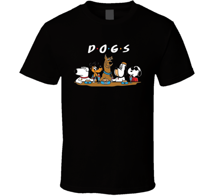 Dogs Friends Parody Scooby Brian Snoopy T Shirt