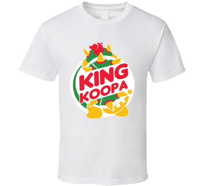 King Koopa Bowser Mario Burger King Parody T Shirt