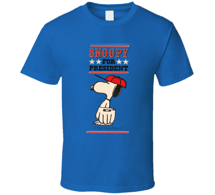 Snoopy For President Baseball Player T Shirt