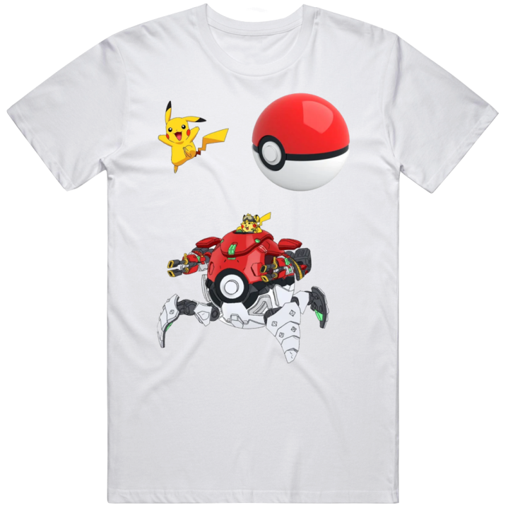 Pikachu Wrecking Ball Overwatch Pokemon Parody Meme T Shirt