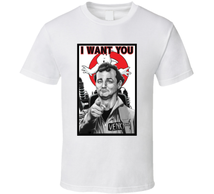 I Want You Ghostbusters Uncle Sam Parody T Shirt