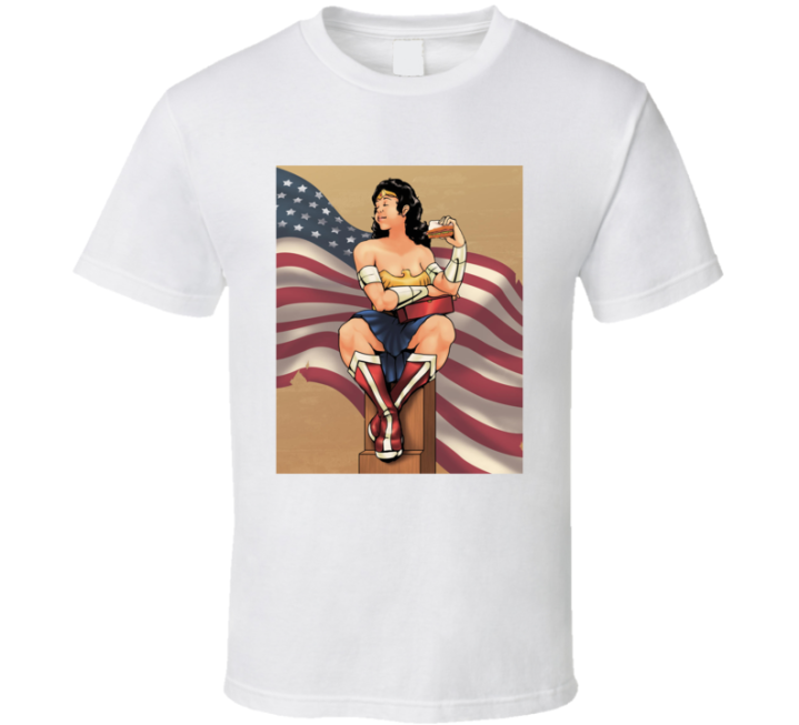 Wonder Woman Riveting Sandwich Rosie Parody T Shirt