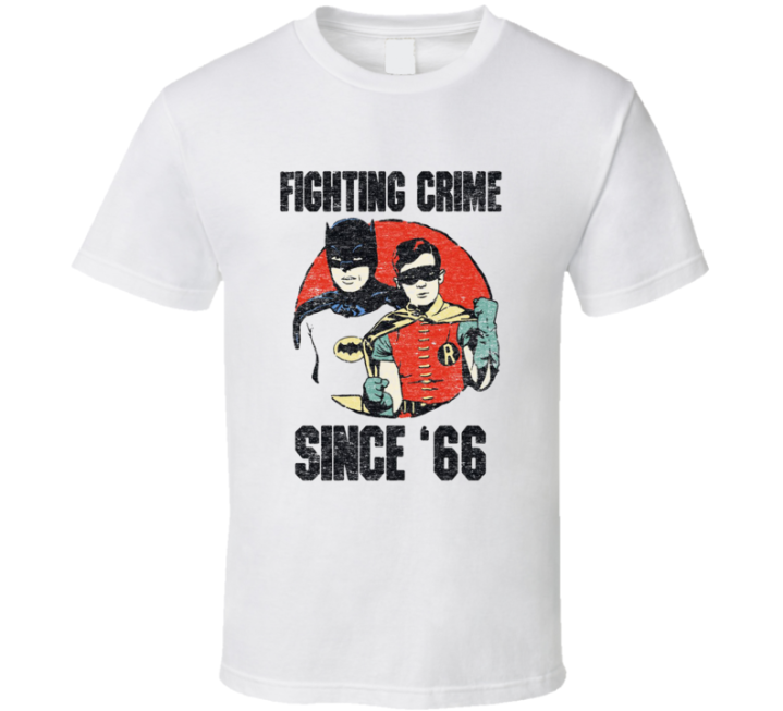 Batman Robin Fighting Crime Since 1966 Retro T Shirt