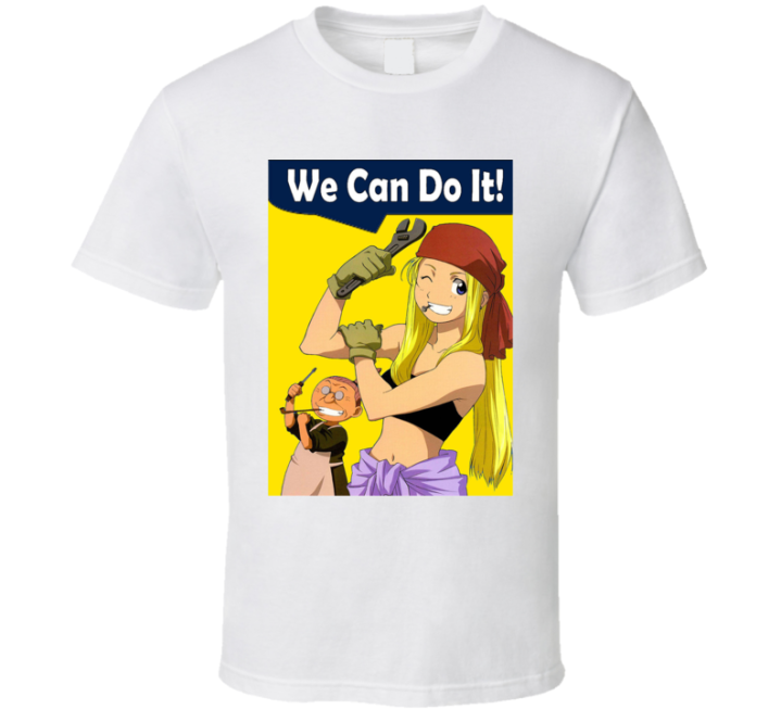 Winry Rockbell Rosie Riveter Fma Full Metal Alchemist Parody T Shirt