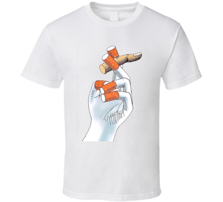 Smoking Kills Cigarette Finger T Shirt