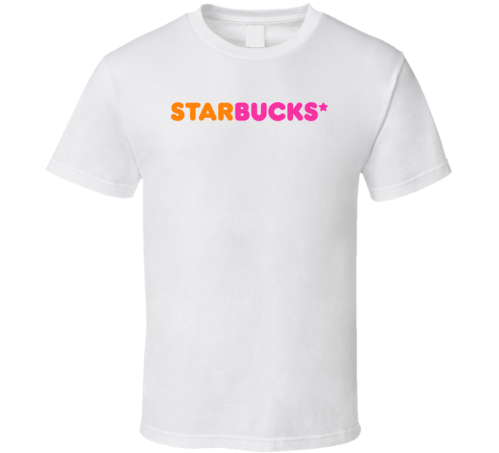 Starbucks Dunkin Donuts Parody T Shirt