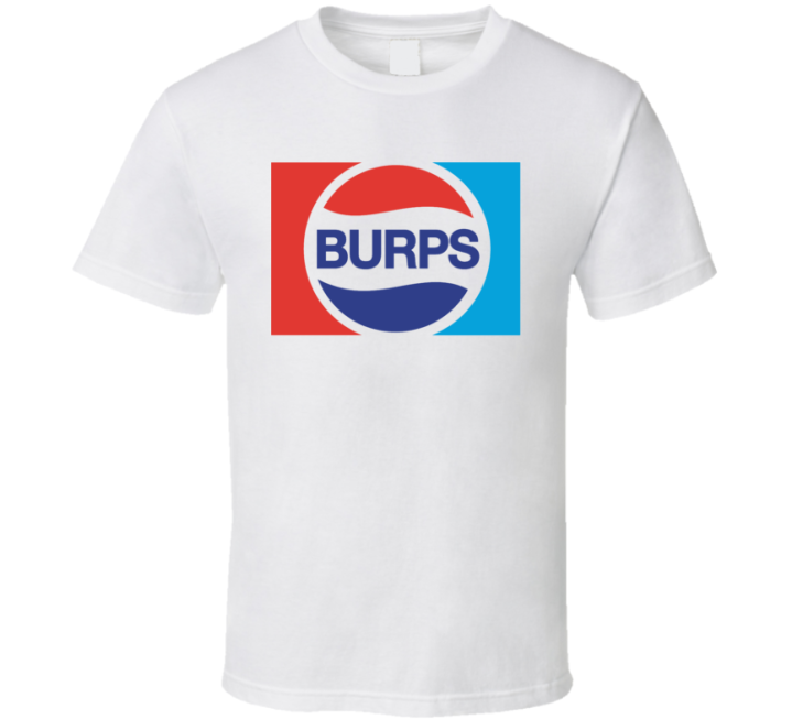 Burps Pepsi 90s Logo Funny Parody T Shirt