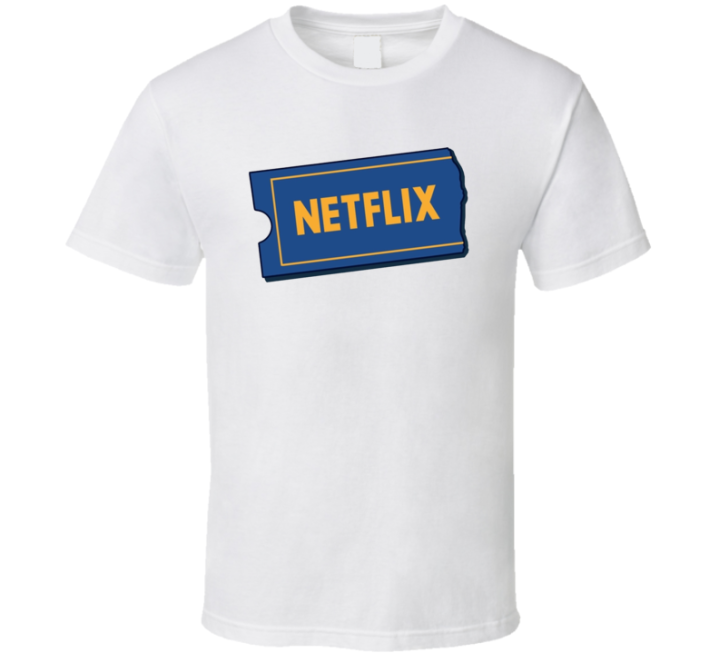 Netflix Blockbuster Movie Ticket Parody T Shirt